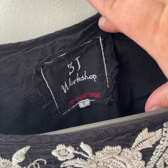 Workshop Republic Clothing Black Mini Dress with White Patterns - Picture 7 of 10